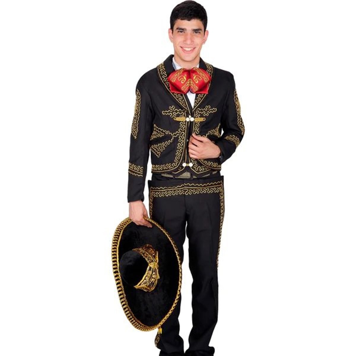 Traje de Charro para Hombre (TODO INCLUIDO) Negro con Oro IMP-72141 - Impormexico