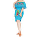 Vestido Artesanal Fino Bordado de la Virgen Color Turquesa para Mujer GEN-603710 - El General