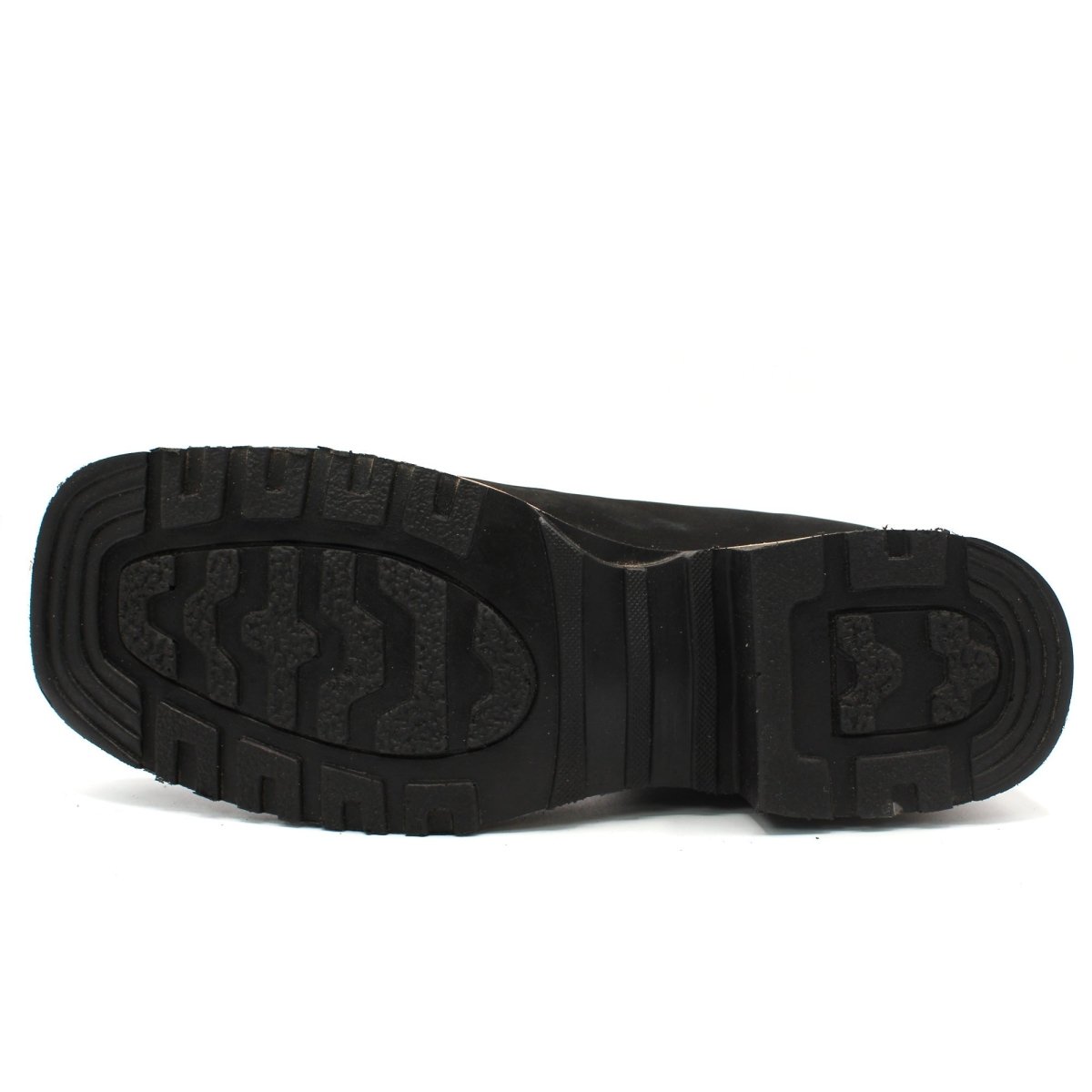 Wide Square Toe Ankle Boots with Rubber Sole Hooch Black H42D2605 - Hooch Boots