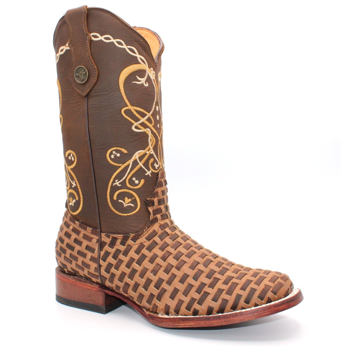 Women's Petatillo Leather Square Toe Boots Tan Choco H223133 - Hooch Boots