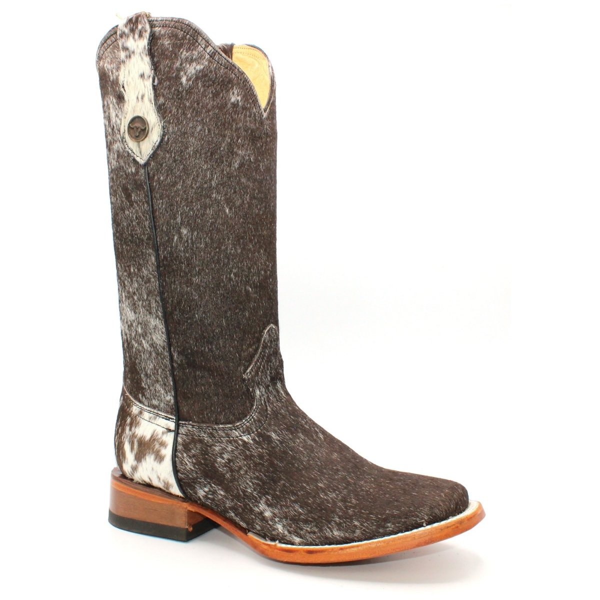 Women's Square Toe Cow Leather Boots H223304 - Hooch Boots