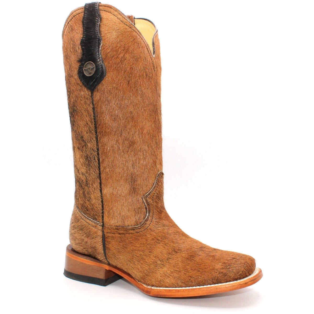 Women's Square Toe Cow Leather Boots H223304 - Hooch Boots