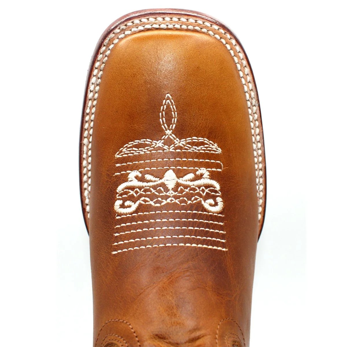 Women's Square Toe Leather Boots Honey H227251 - Hooch Boots