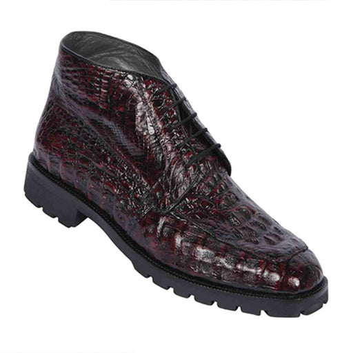 Zapato Botín Piel Caiman Lomo Color Cherry LAB-ZA2060218 - Los Altos Boots