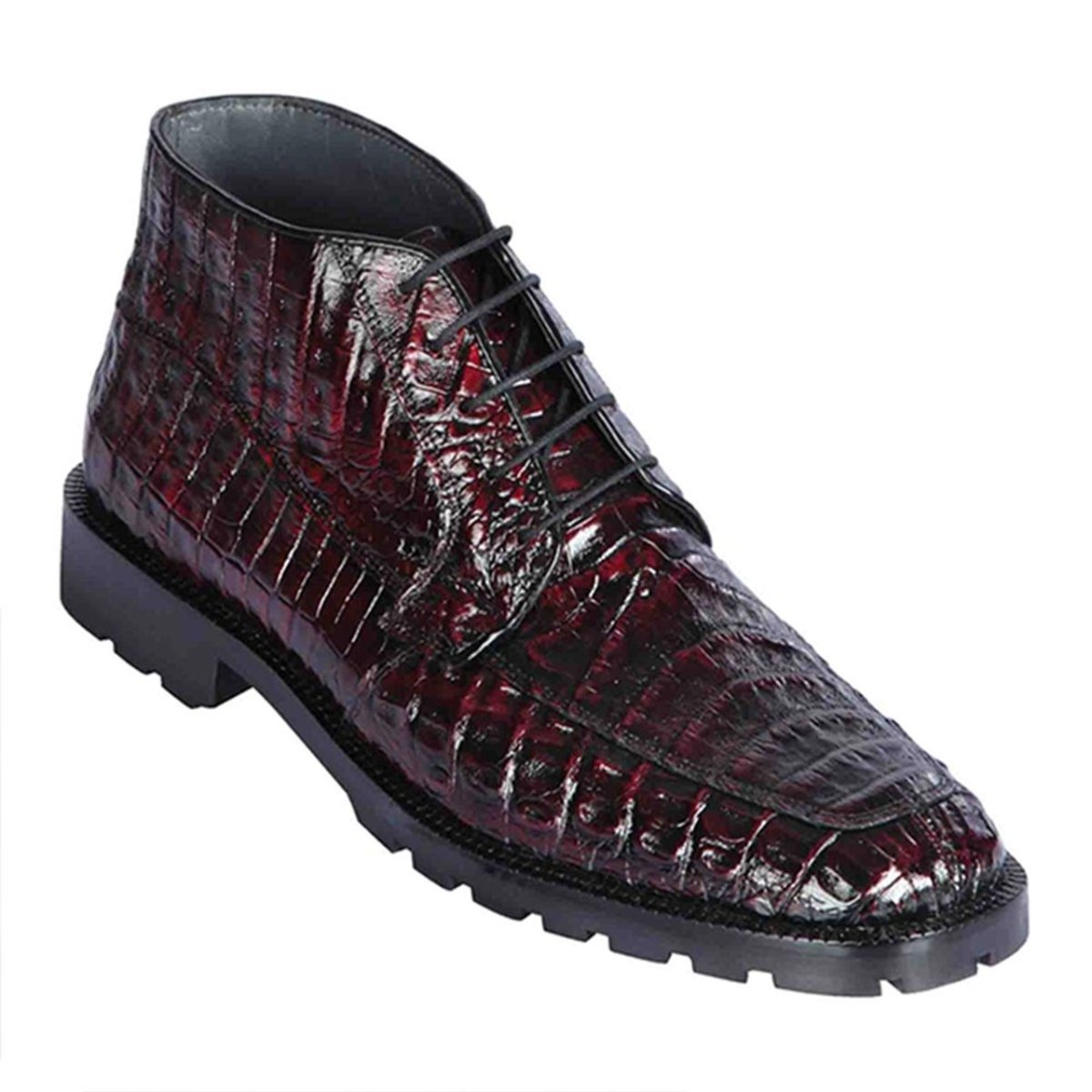 Zapato Botín Piel Caiman Panza Color Cherry LAB-ZA2068218 - Los Altos Boots