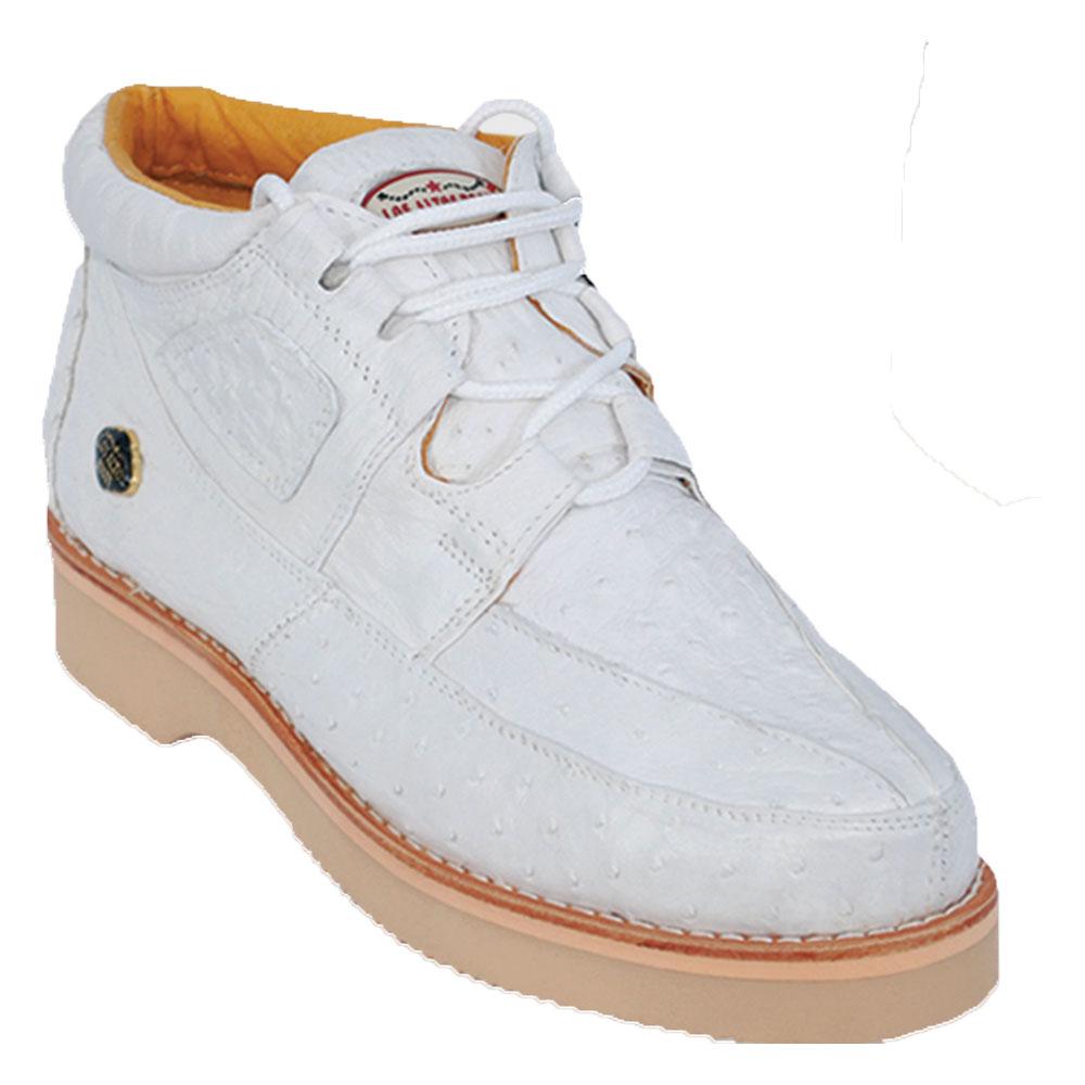 Casual Full Ostruch Shoe White Color - Los Altos Boots Side View
