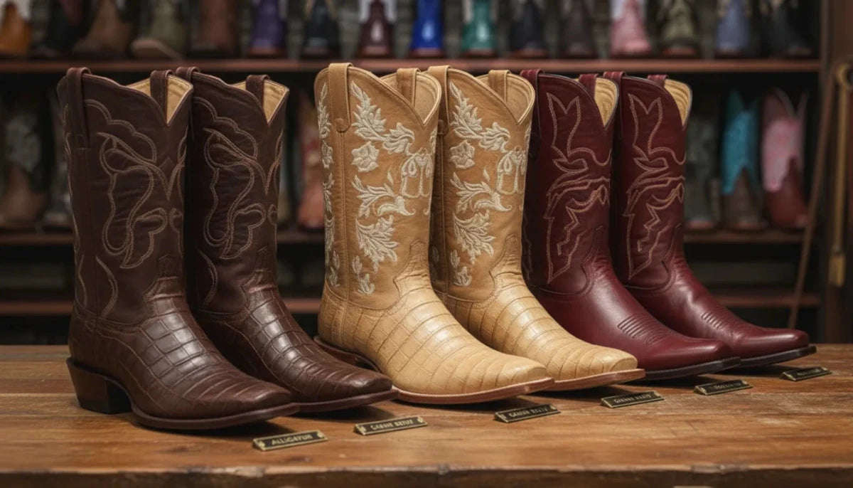 Tipos de pieles para botas vaqueras: la guía definitiva - CaballoBronco.com