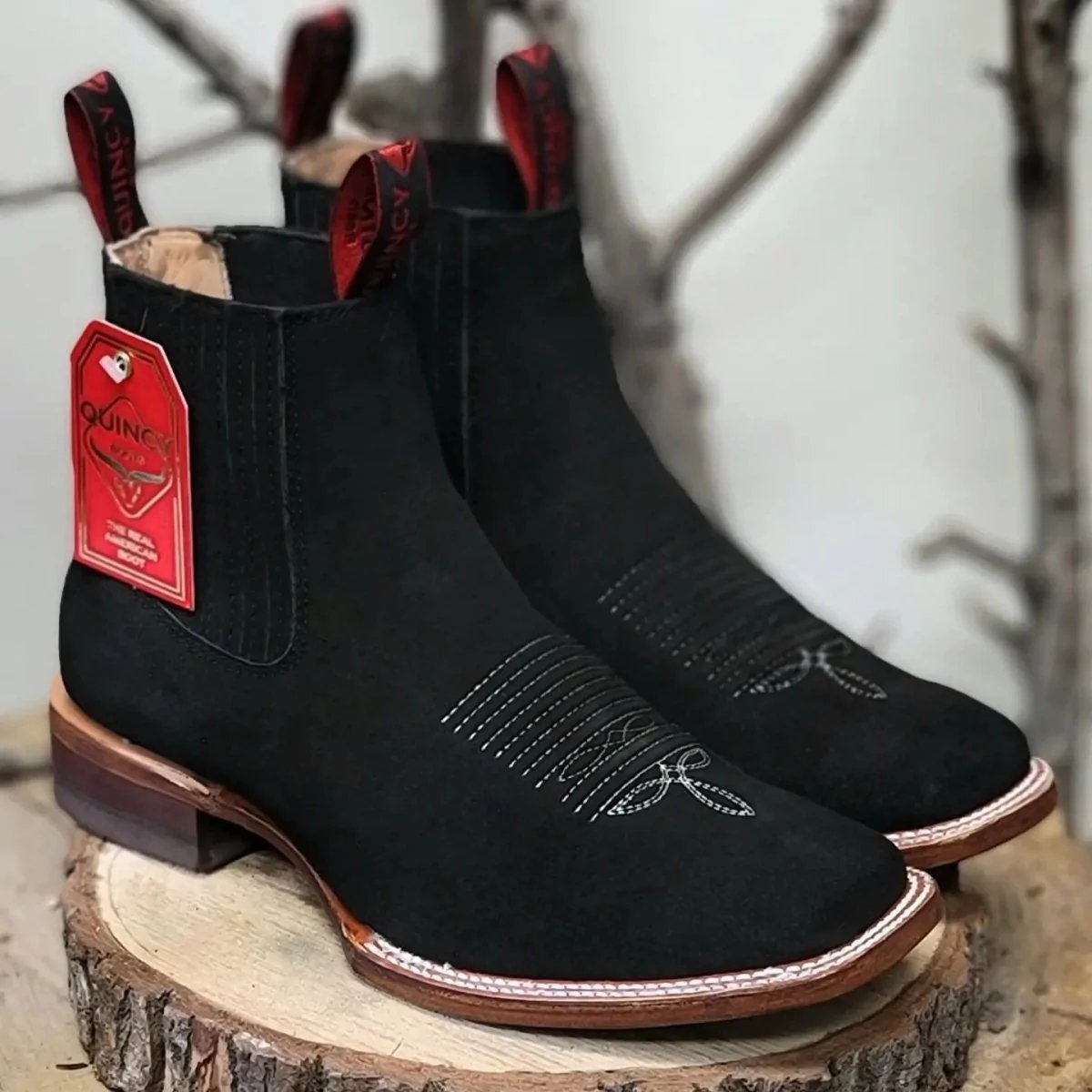 Botas Y Botines Mens Size 8 Marbled Leather Chelsea Roper Ankle Boots Charro VTG Mens Boots Mexico for sale - eBay main image 3
