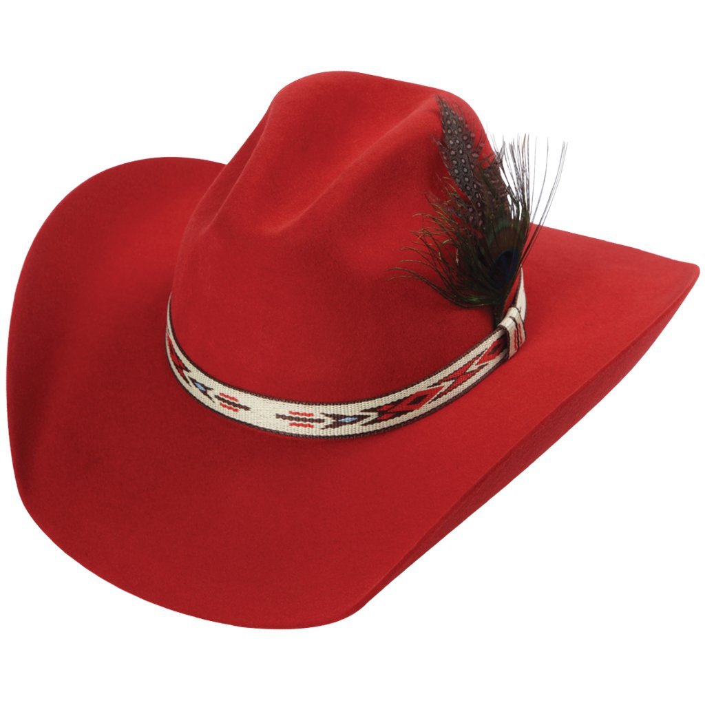 Texana Sombrero Vaquero para Mujer Color Beige con Pluma QTD15 —