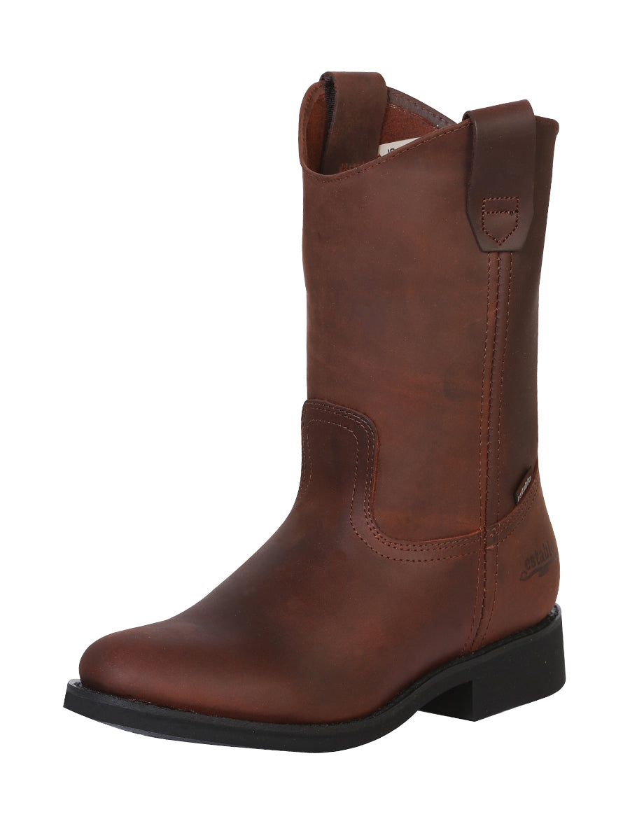 Establo Men’s Work Boot in Grasso leather with rubber sole