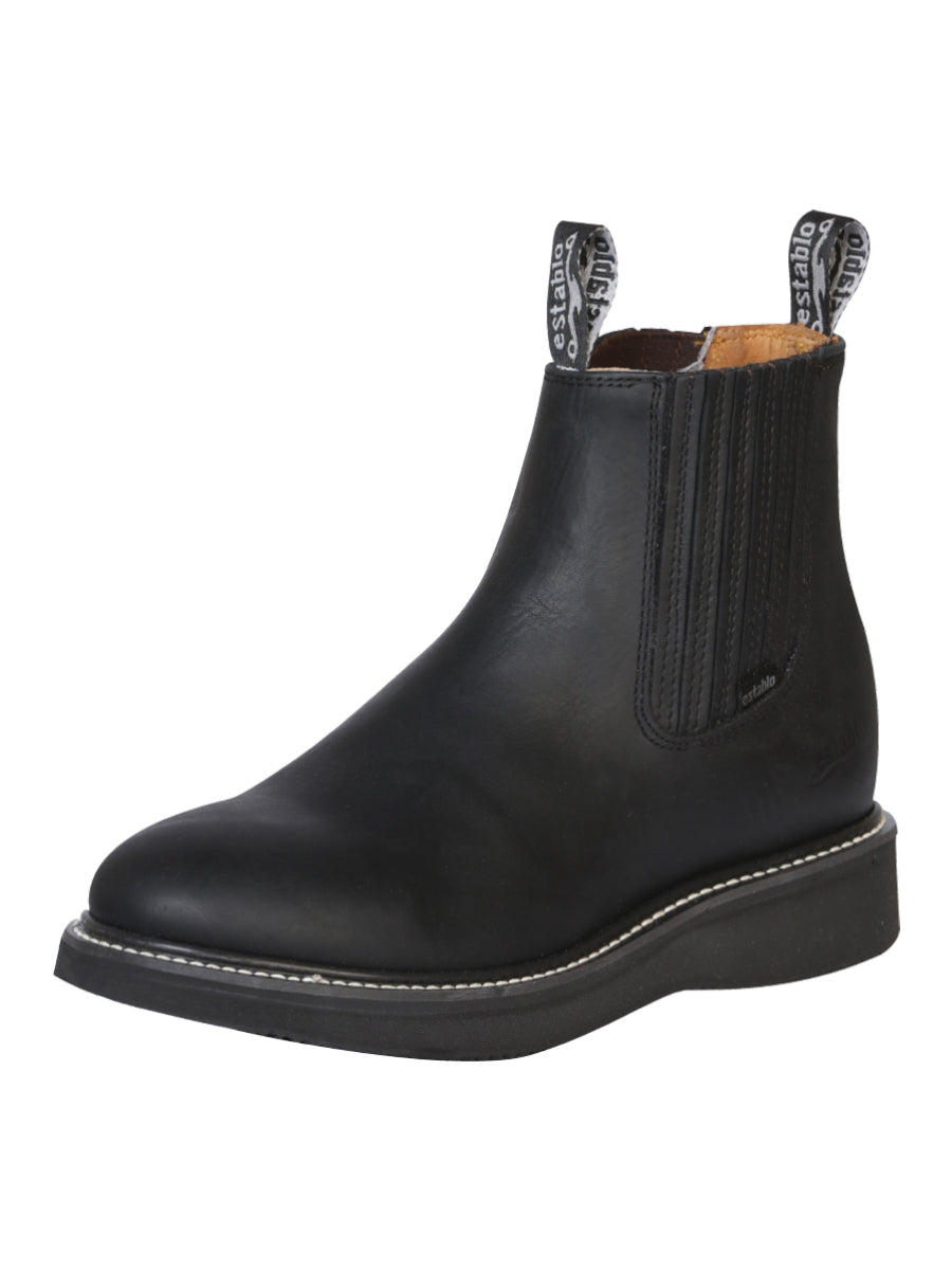 Work Boot Stable for Men in Grasso Leather with Rubber Sole  display picture 1