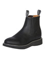 Black Establo Men’s Grasso Leather Work Ankle Boot with Mil Rayas sole