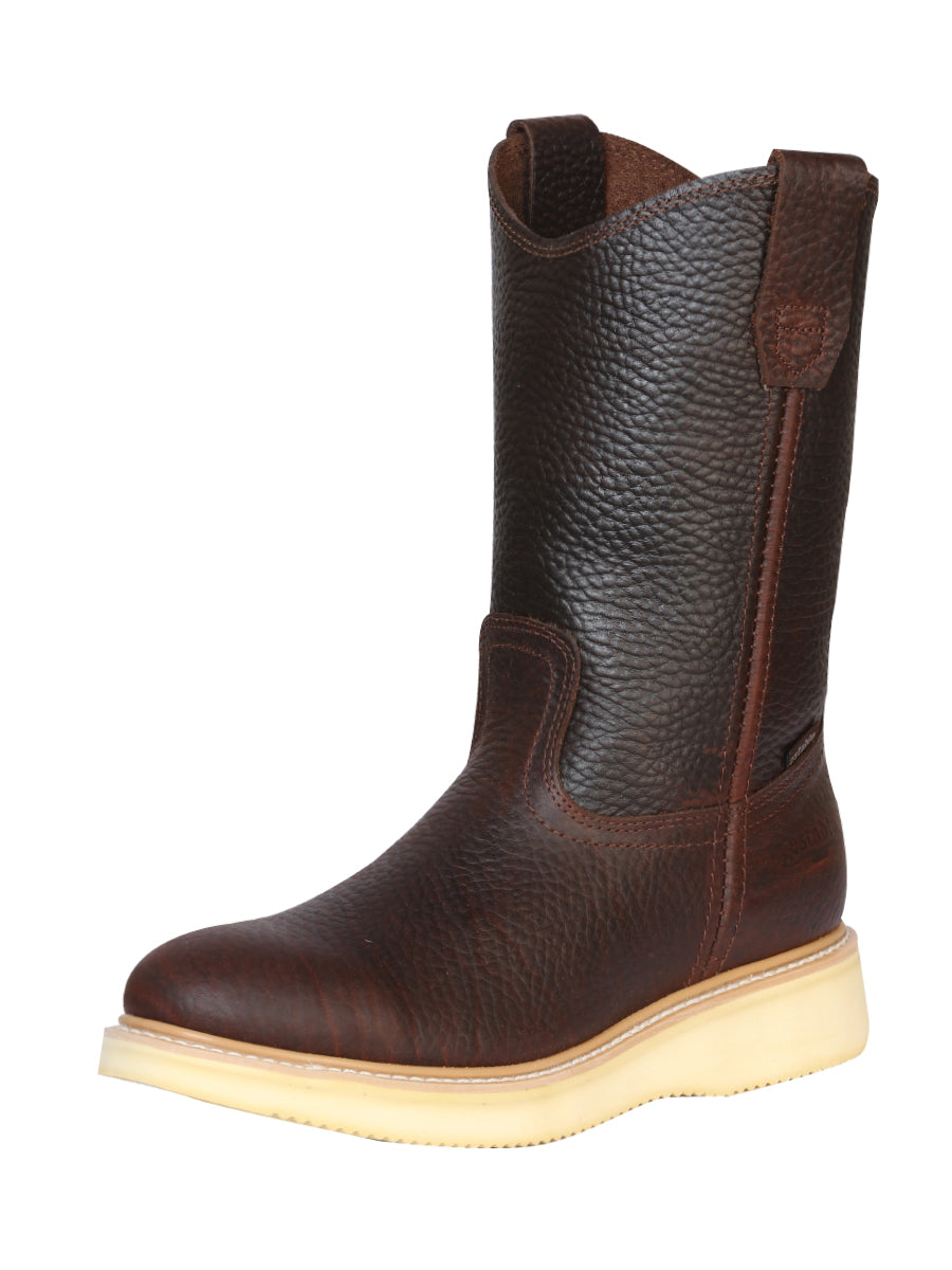 Botas de Trabajo para Hombre Establo en Piel Bull Fight con Suela Mil Rayas