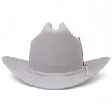 20X Morcon Felt Hat Sinaloa Style with Feathers - Platinum Grey - Rodeo Durango