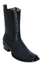 Wild West Men's Teju Lizard Skin Snip Toe Dubai Short Boot - Black - Side View
