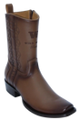 Wild West Men's Genuine Porto Leather Snip Toe Dubai Short Boot - Faded Honey - Side View