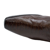 Western Genuine Ostrich Leg European Toe Boots Faded Brown Color - Wild West Boots - Toe View