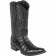 Wester Genuine Caiman Tail 3X Toe Boots Black  Color- Wild West Boots - SIde View 