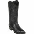 Western Original Ostrich Boots J-Toe Black Color - Wild West Boots
