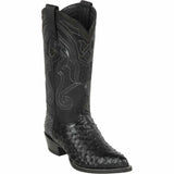 Western Original Ostrich Boots J-Toe Black Color - Wild West Boots