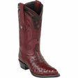 Western Original Ostrich Boots J-Toe Burgundy Color - Wild West Boots