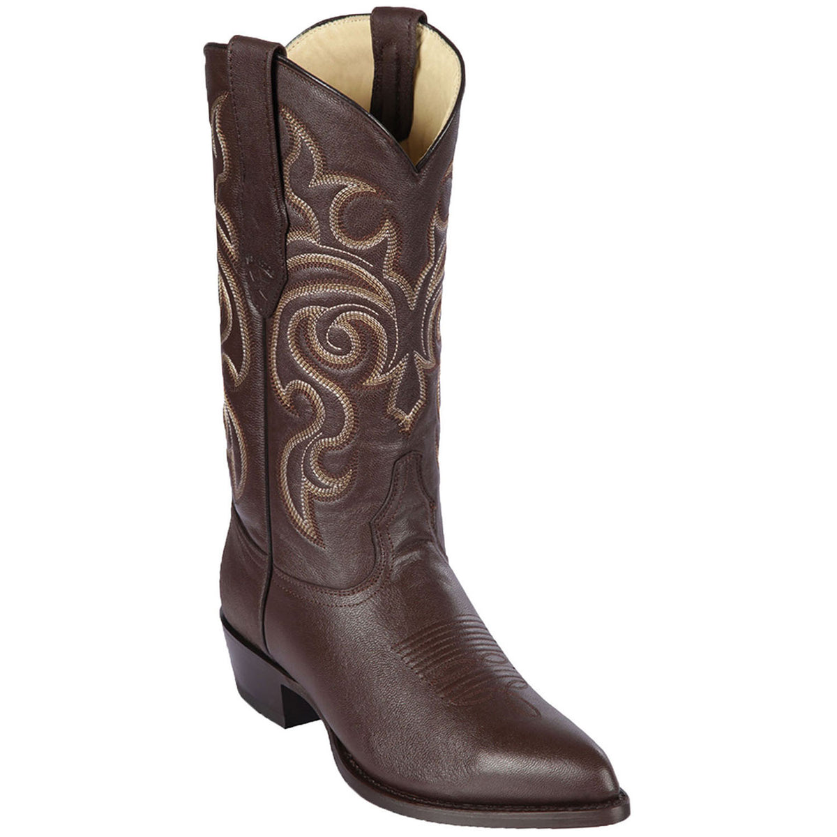 Botas de Piel de Cabra Original Punta Oval Color Negro - Los Altos Boots