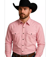 American West Stretch Denim Shirt with Pearl Buttons