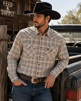Camisa Vaquera de Manga Larga Cuadros – The American West