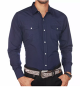 American West Stretch Denim Shirt with Pearl Buttons