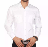 American West Stretch Denim Shirt with Pearl Buttons