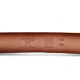 Genuine Ostrich Leather Western Belt Buttercup Color - Los Altos Boots - Back View