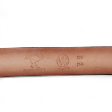 Genuine Ostrich Leather Western Belt Brown Color - Los Altos Boots - Back View