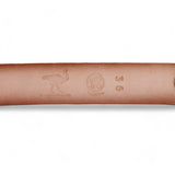 Genuine Ostrich Leather Western Belt Amber Color - Los Altos Boots - Back View