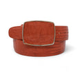 Genuine Teju Lizard Leather Western Belt Cognac Color - Los Altos Boots - Front View