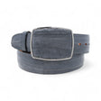 Genuine Eel Cowboy Belt Gray Color - Los Altos Boots - Front View 