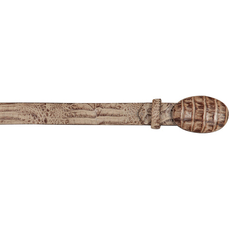 Genuine Caiman Belly Cowboy Belt Moka Color - Los Altos boots - Front View 