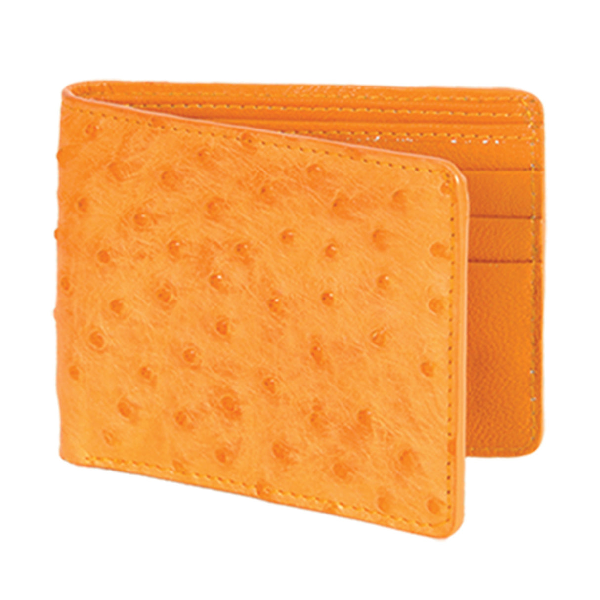 Genuine Ostrich Skin Wallet, Buttercup Color - Los Altos Boots