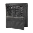 Genuine Leather and Caiman Skin Wallet, Black Color - Los Altos Boots