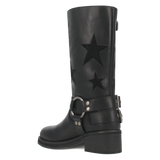 Botas Blacklist de Piel Original Punta Redonda Para Dama Color Negro - Dingo