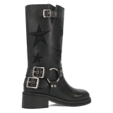 Botas Blacklist de Piel Original Punta Redonda Para Dama Color Negro - Dingo