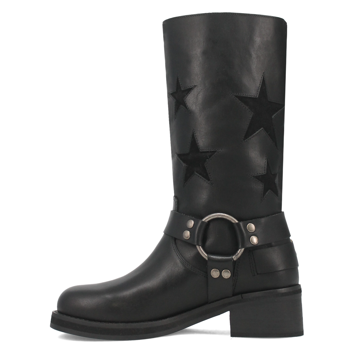 Botas Blacklist de Piel Original Punta Redonda Para Dama Color Negro - Dingo