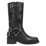 Botas Blacklist de Piel Original Punta Redonda Para Dama Color Negro - Dingo