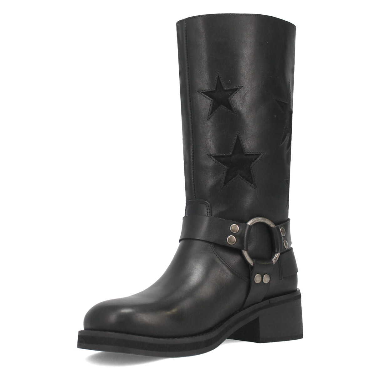 Botas Blacklist de Piel Original Punta Redonda Para Dama Color Negro - Dingo