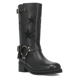 Botas Blacklist de Piel Original Punta Redonda Para Dama Color Negro - Dingo