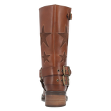 Women's Blacklist Leather Round Toe Boots Brown Color - Dingo
