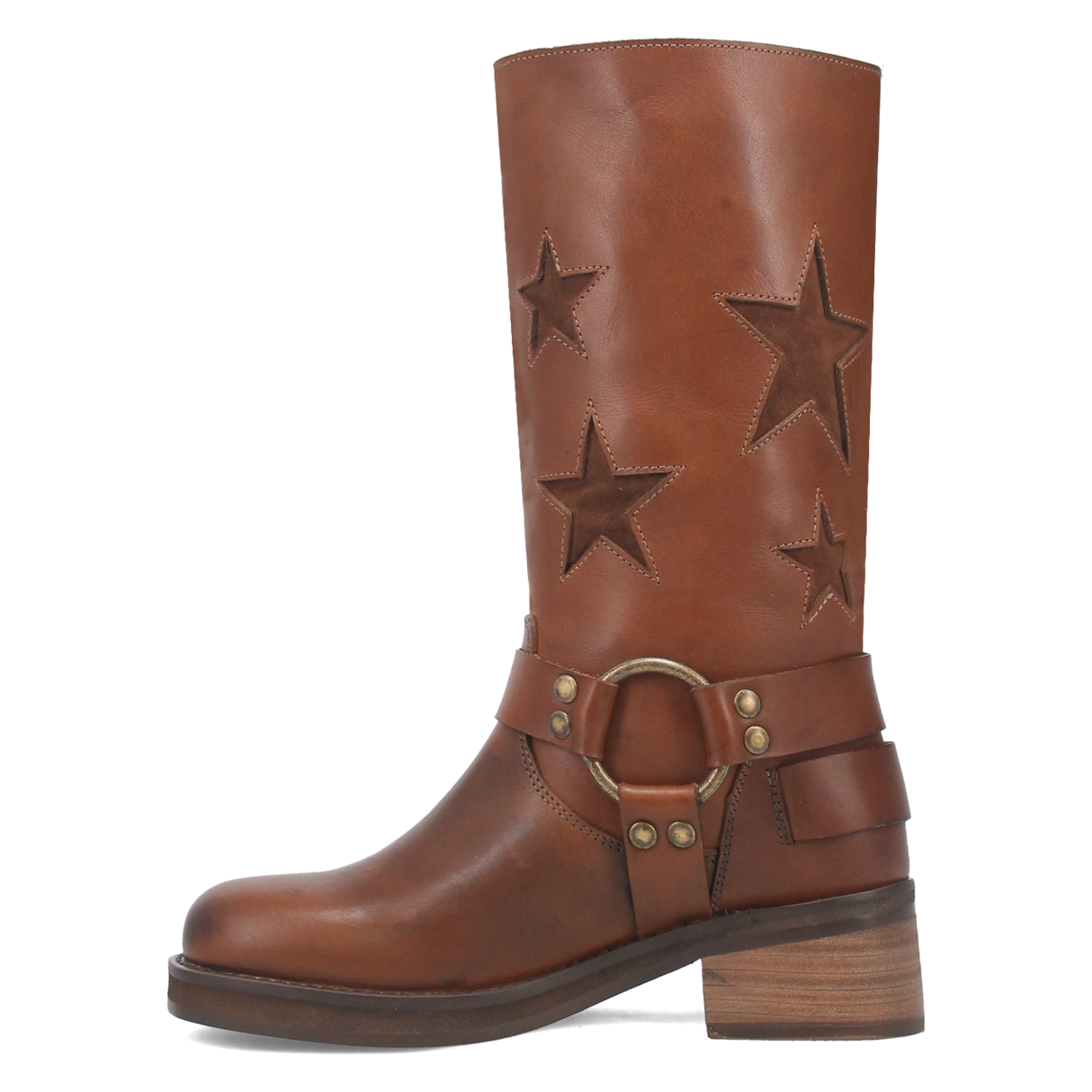 Women's Blacklist Leather Round Toe Boots Brown Color - Dingo