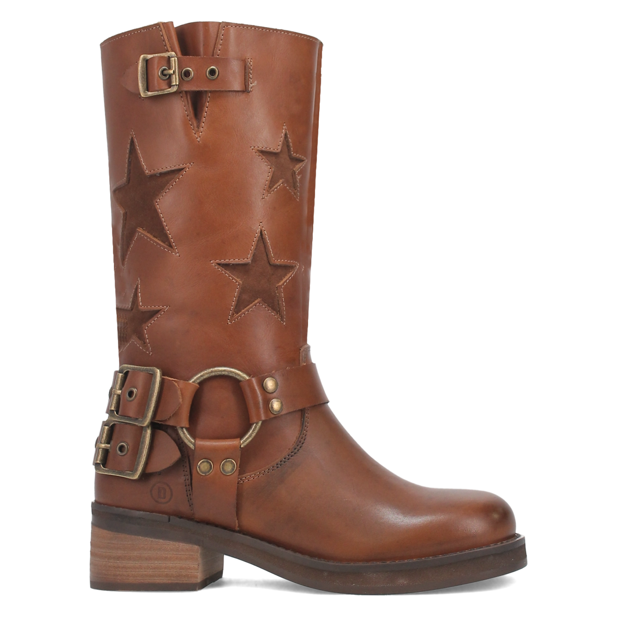 Women's Blacklist Leather Round Toe Boots Brown Color - Dingo
