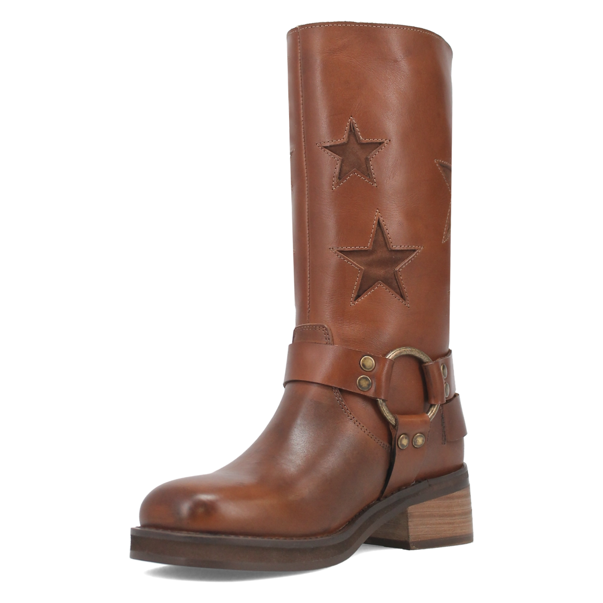 Women's Blacklist Leather Round Toe Boots Brown Color - Dingo