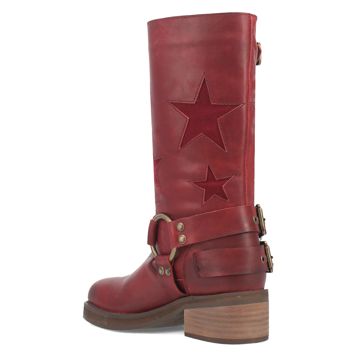 Women's Blacklist Leather Round Toe Boots Wine Color - Dingo