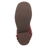 Women's Blacklist Leather Round Toe Boots Wine Color - Dingo